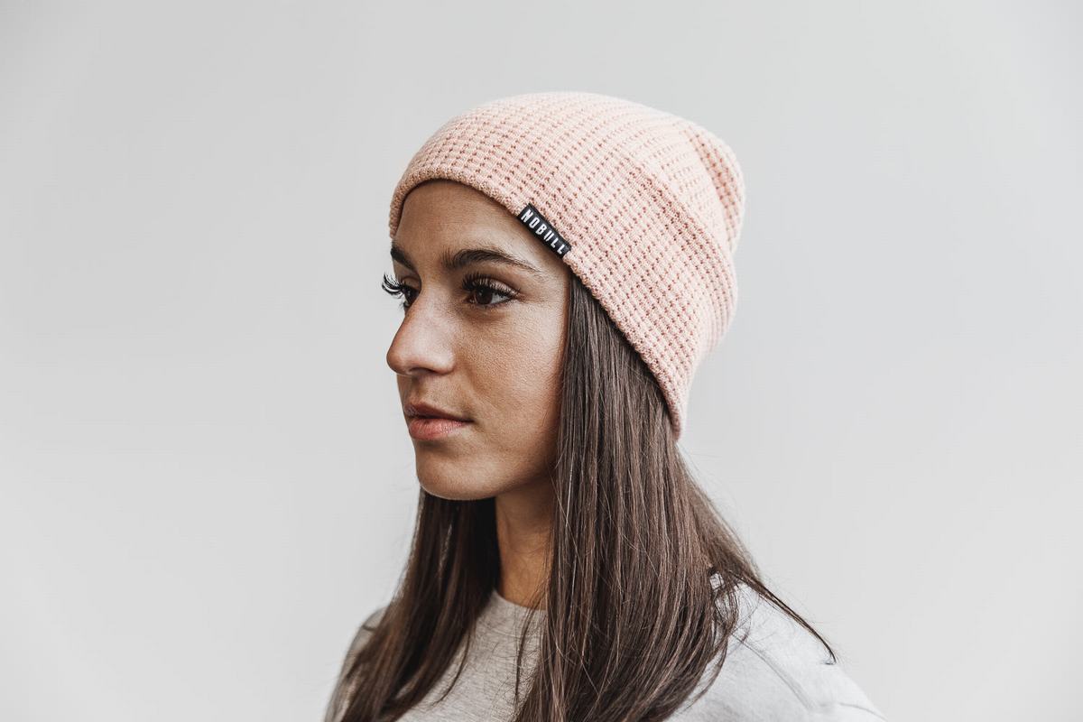 Nobull Waffle Women\'s Beanie Rose | Australia (CU2719)